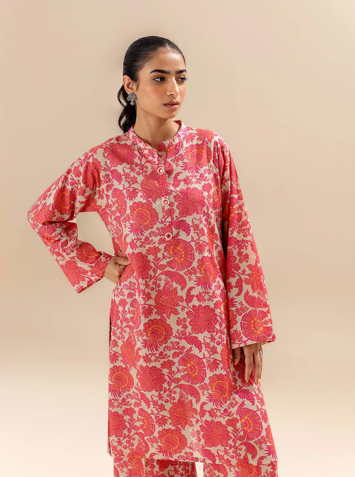 2 PIECE PRINTED LAWN -BLUSH GARDEN