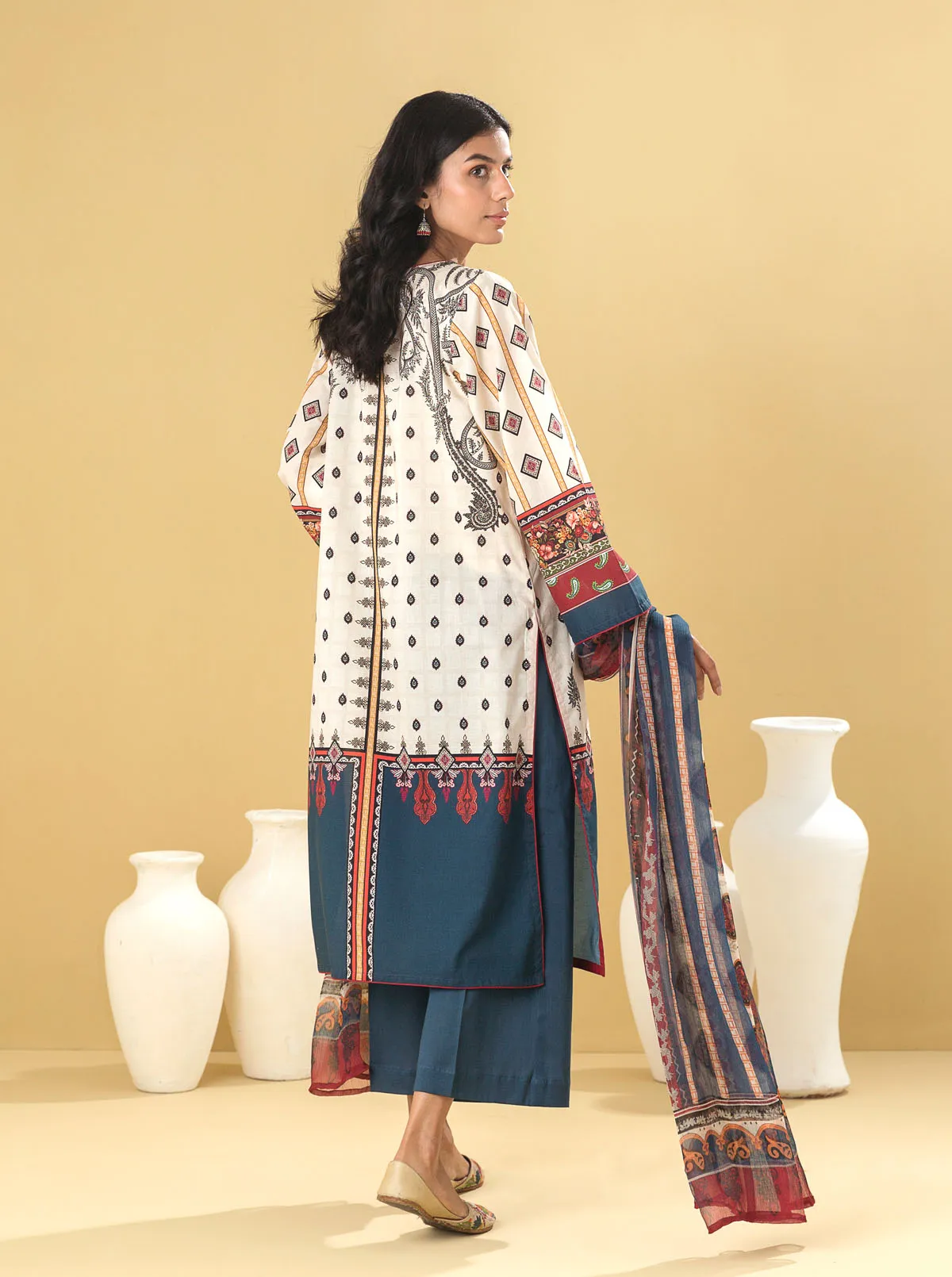 3 PIECE - EMBROIDERED LAWN SUIT - PEARLY JEWEL