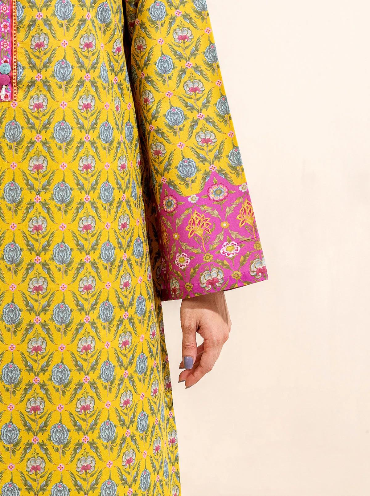 3 PIECE PRINTED LAWN-CANDY SAND