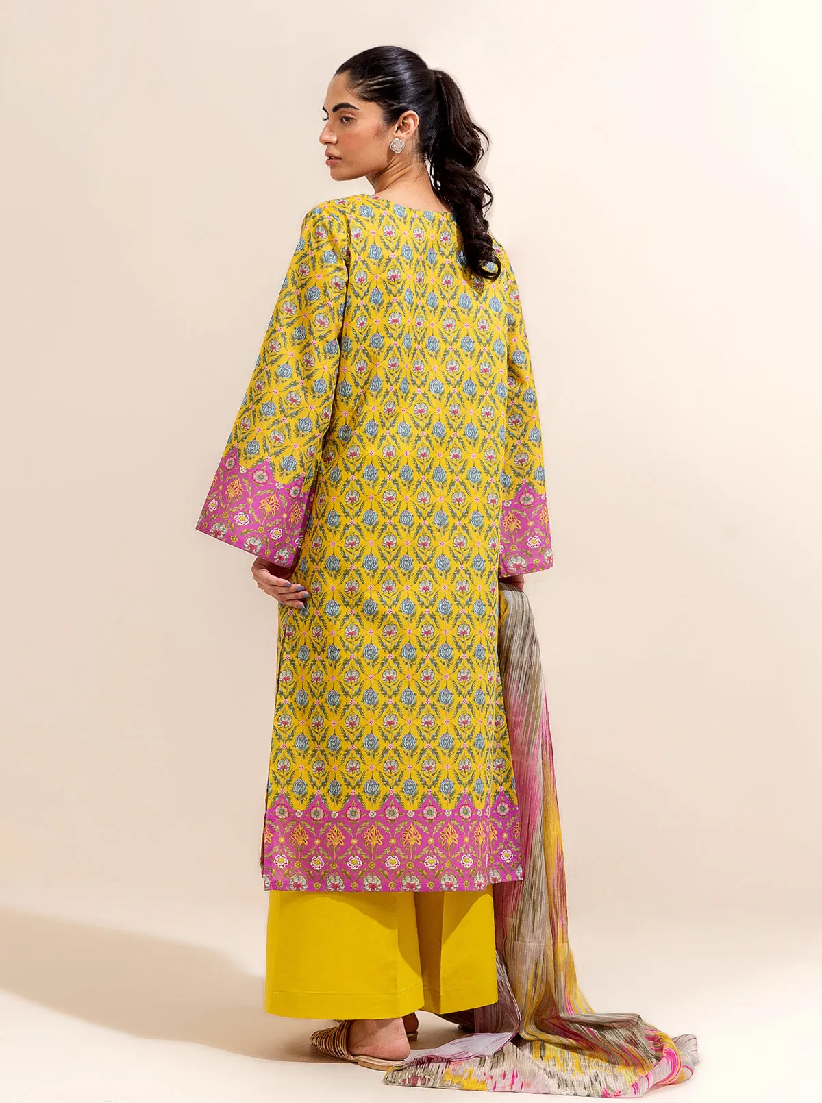 3 PIECE PRINTED LAWN-CANDY SAND