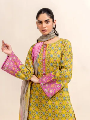 3 PIECE PRINTED LAWN-CANDY SAND