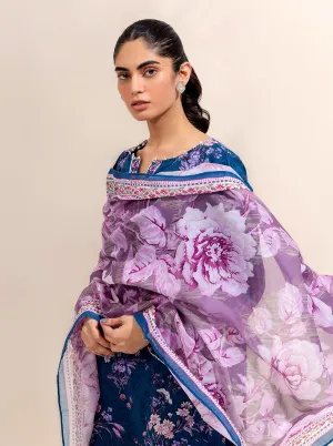 3 PIECE PRINTED LAWN-MIDNIGHT BISMUTH