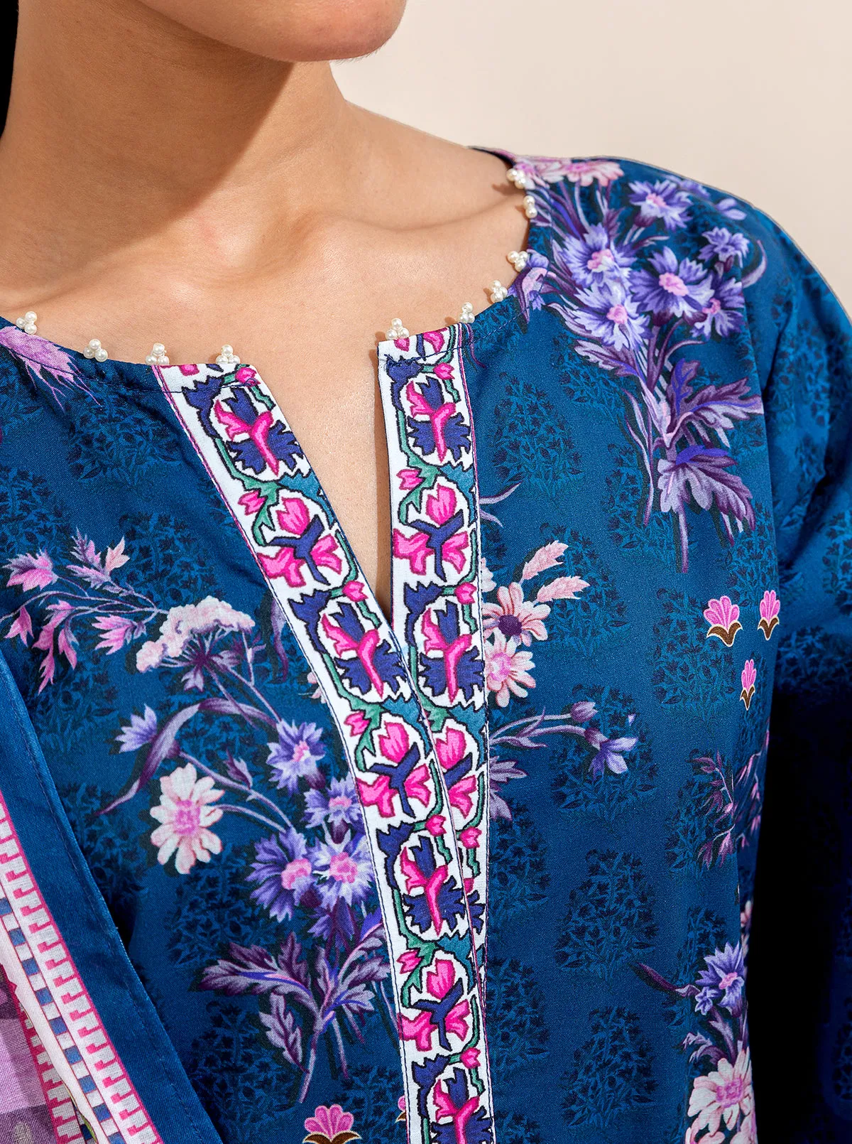 3 PIECE PRINTED LAWN-MIDNIGHT BISMUTH