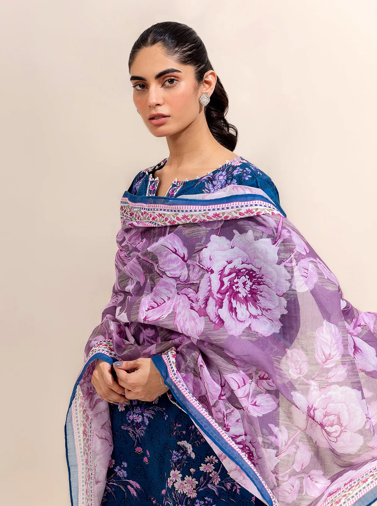 3 PIECE PRINTED LAWN-MIDNIGHT BISMUTH