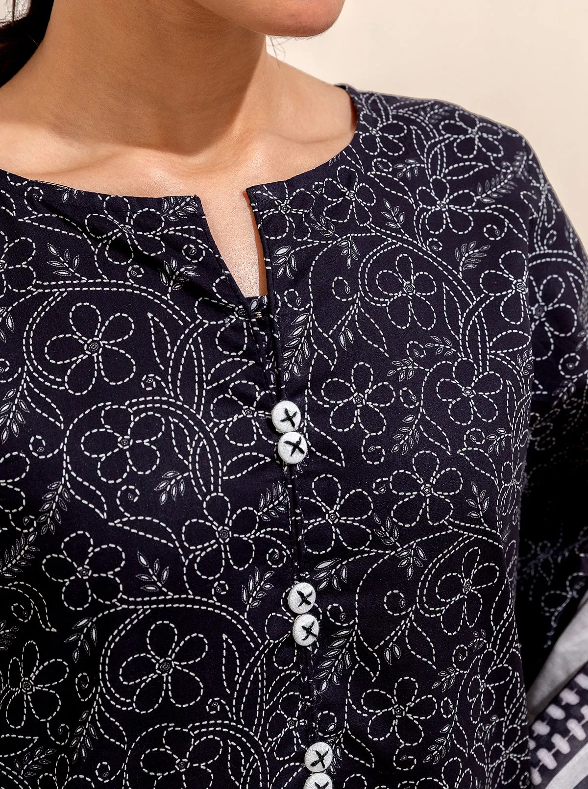 3 PIECE PRINTED LAWN-MYSTERY STITCH