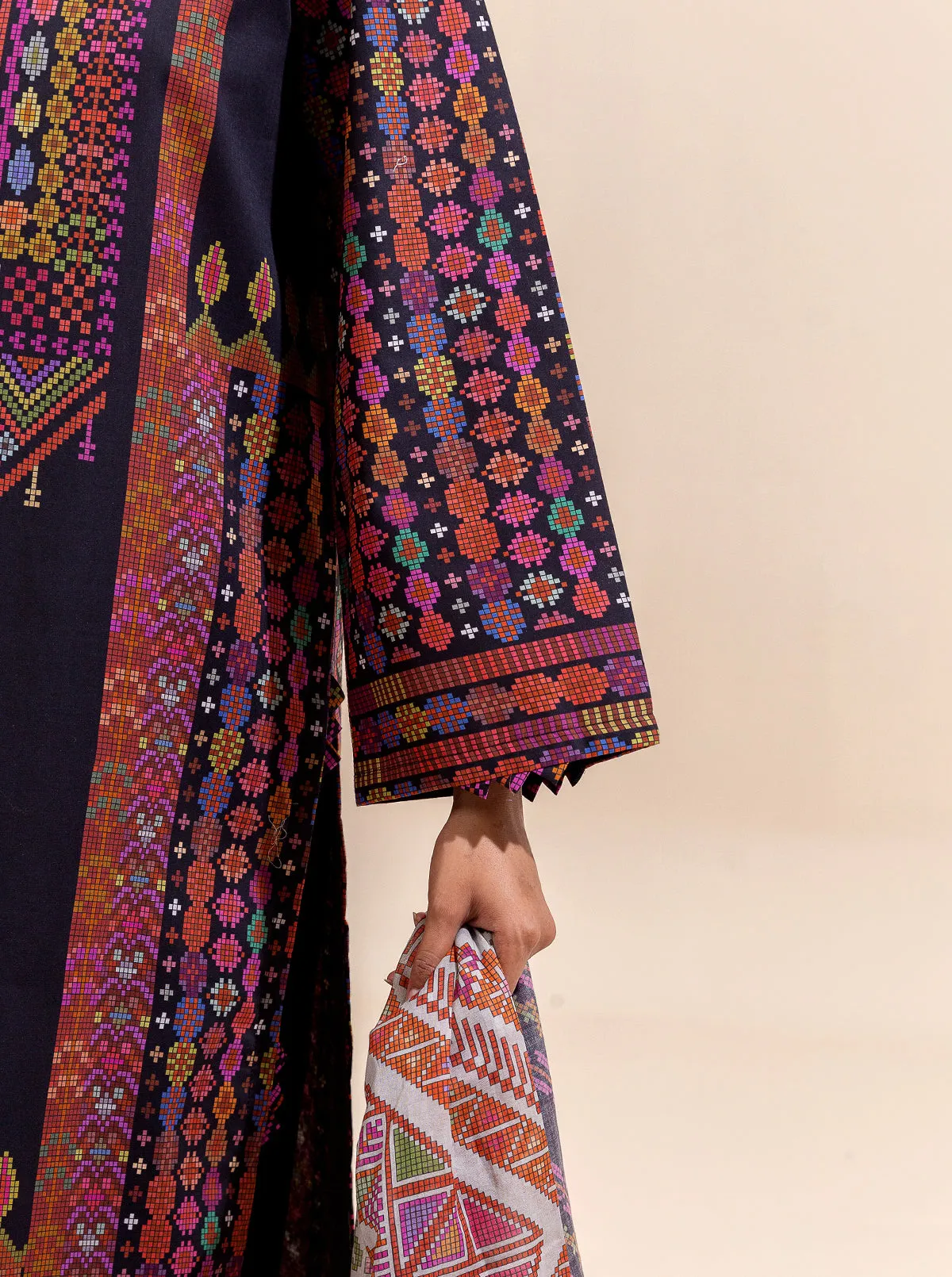 3 PIECE PRINTED LAWN SUIT-KNITTY GRITTY