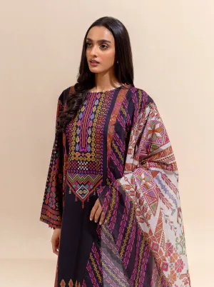 3 PIECE PRINTED LAWN SUIT-KNITTY GRITTY
