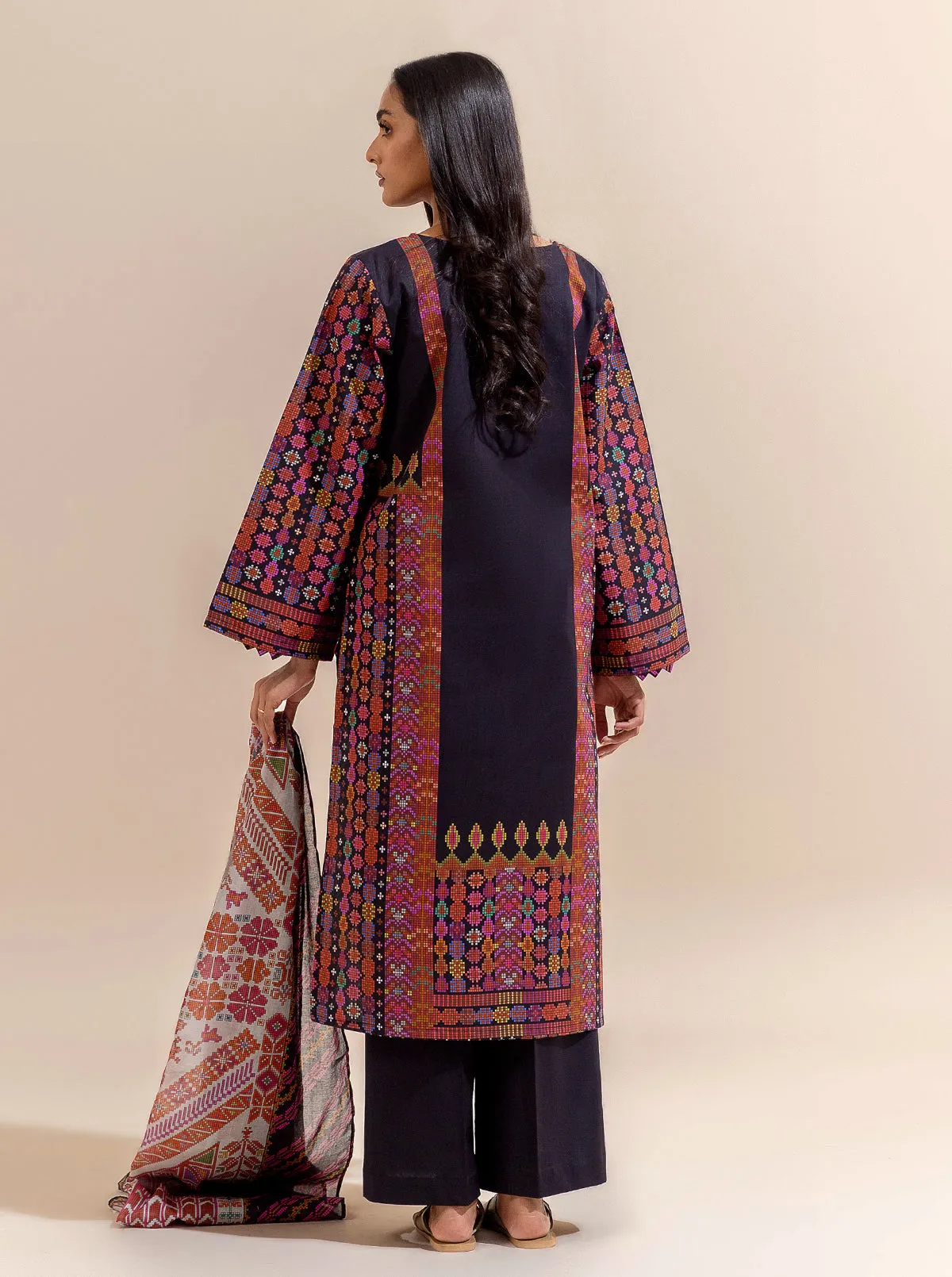 3 PIECE PRINTED LAWN SUIT-KNITTY GRITTY