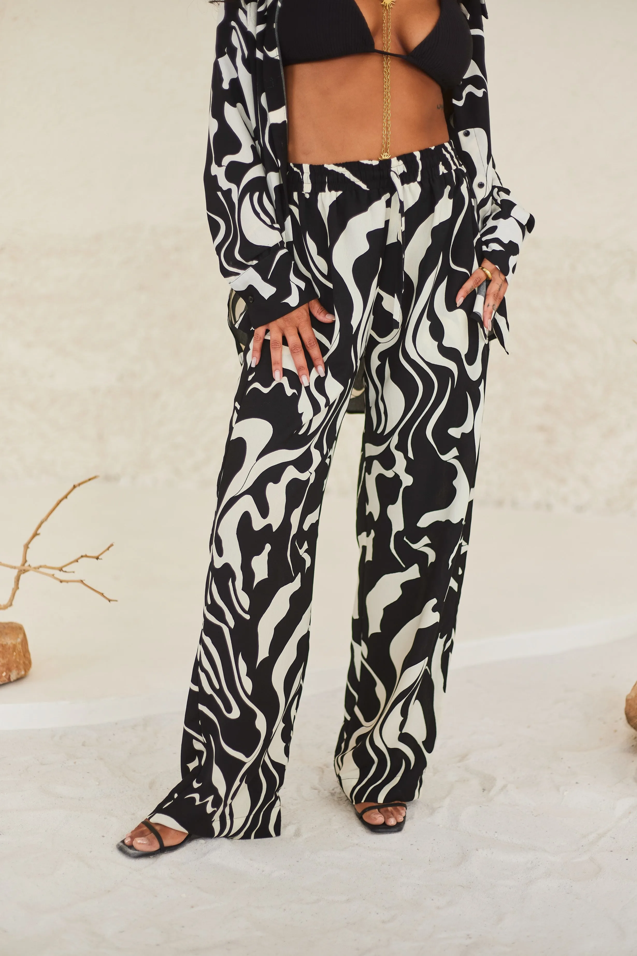 Abstract Printed Pants