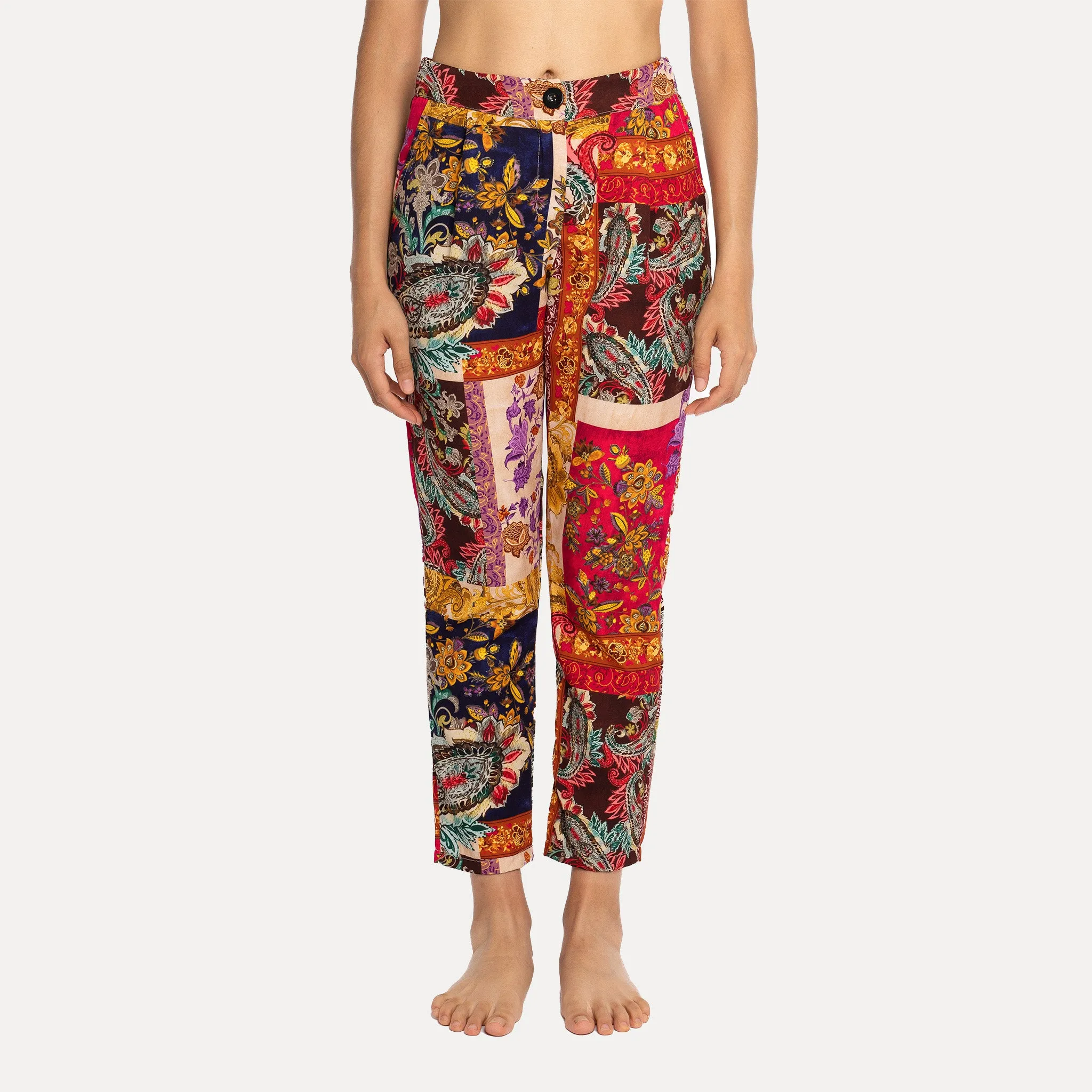 Astrid  Postcard Pant  Patchwork Print