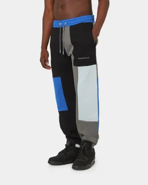 BEENTRILL Patchwork Sweat Pants Blue/Black