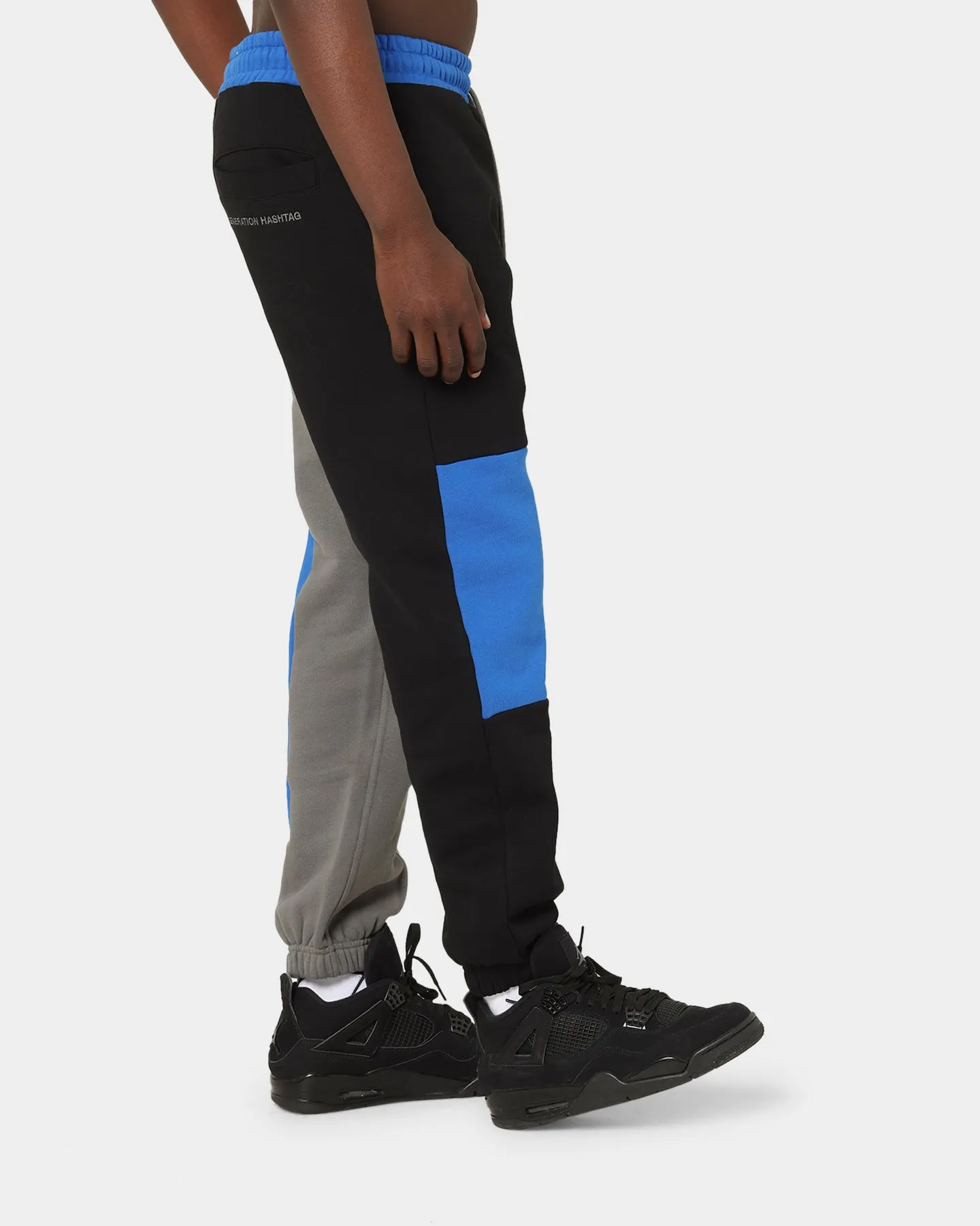 BEENTRILL Patchwork Sweat Pants Blue/Black