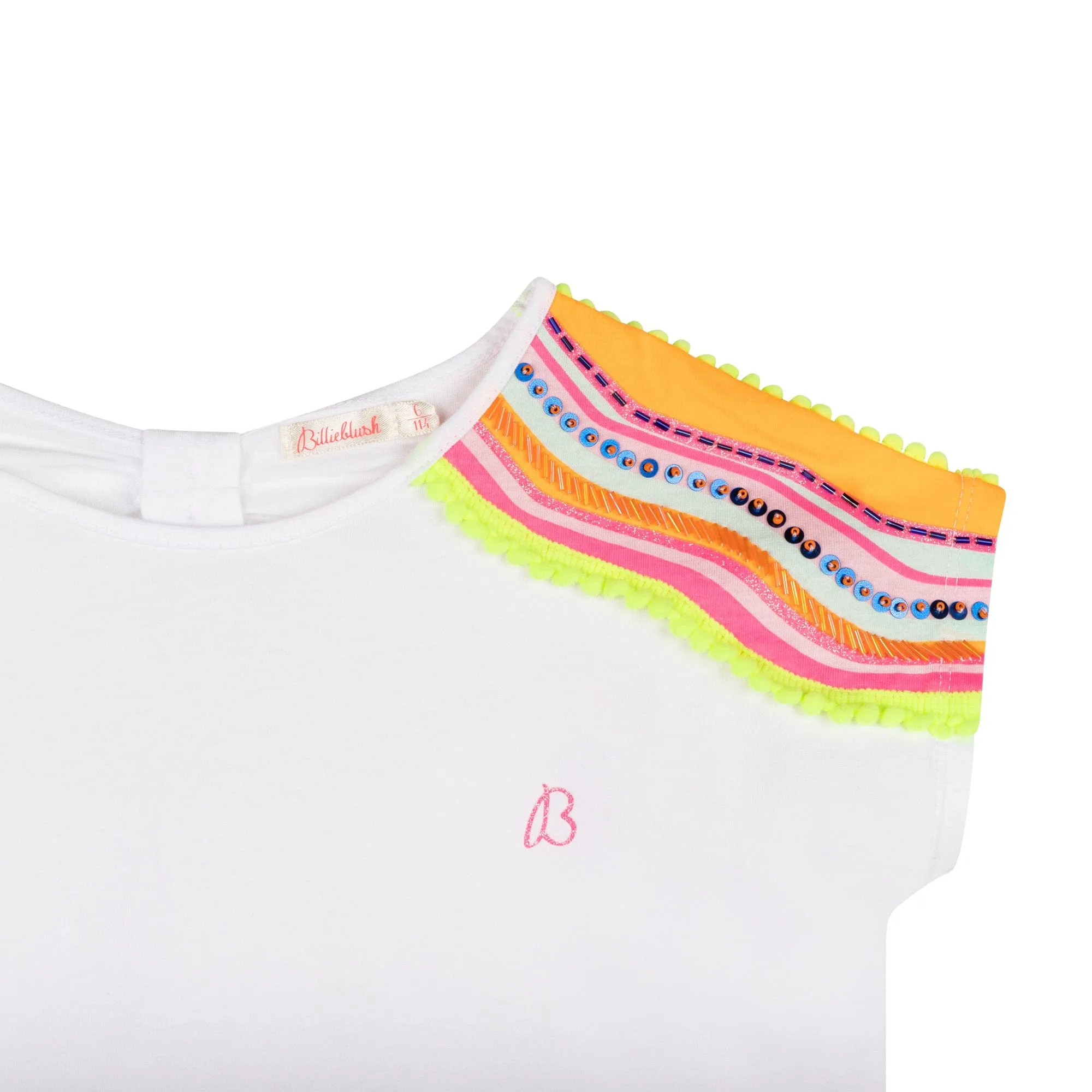 BILLIEBLUSH - Top & Fun Denim Short Set - White
