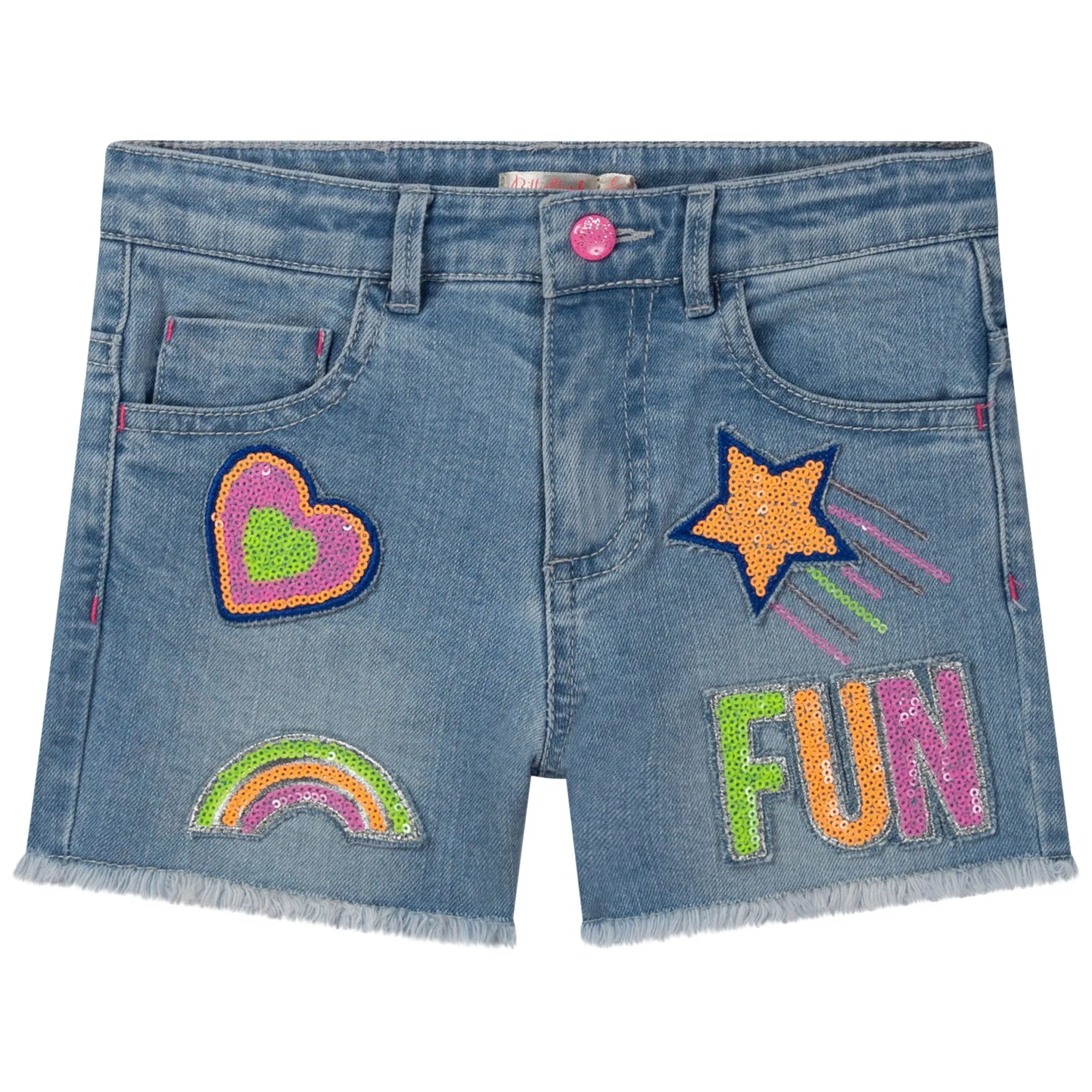 BILLIEBLUSH - Top & Fun Denim Short Set - White