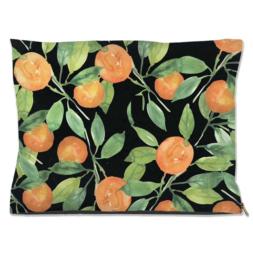 Black Orange Grove Dog Bed