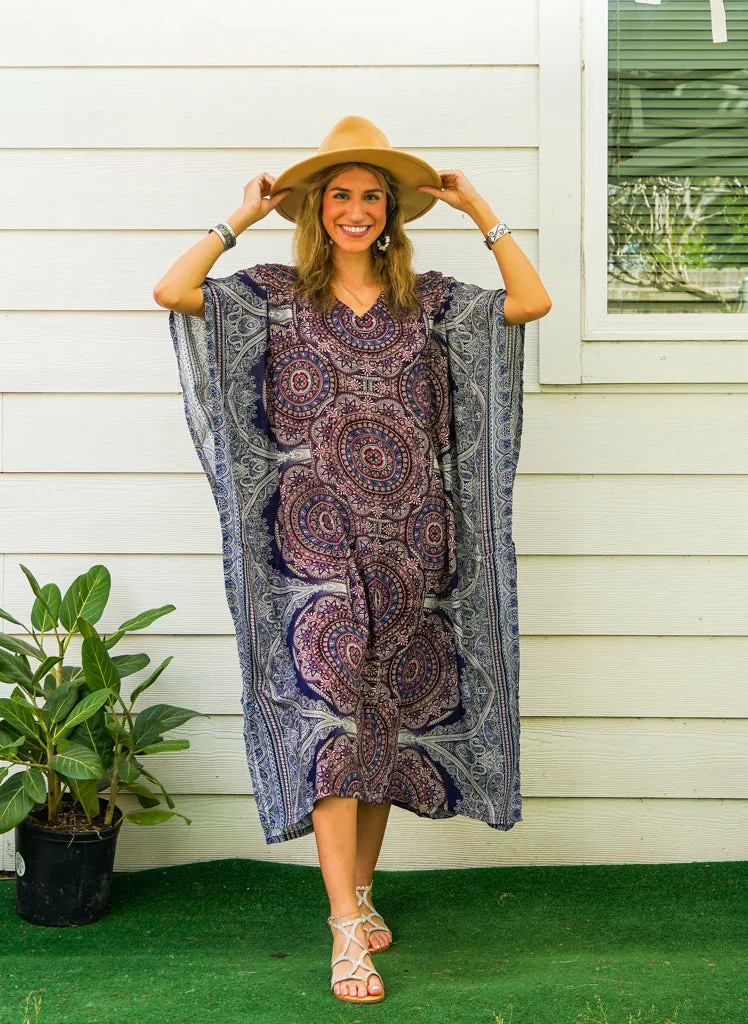 Blue Mandala Kaftan