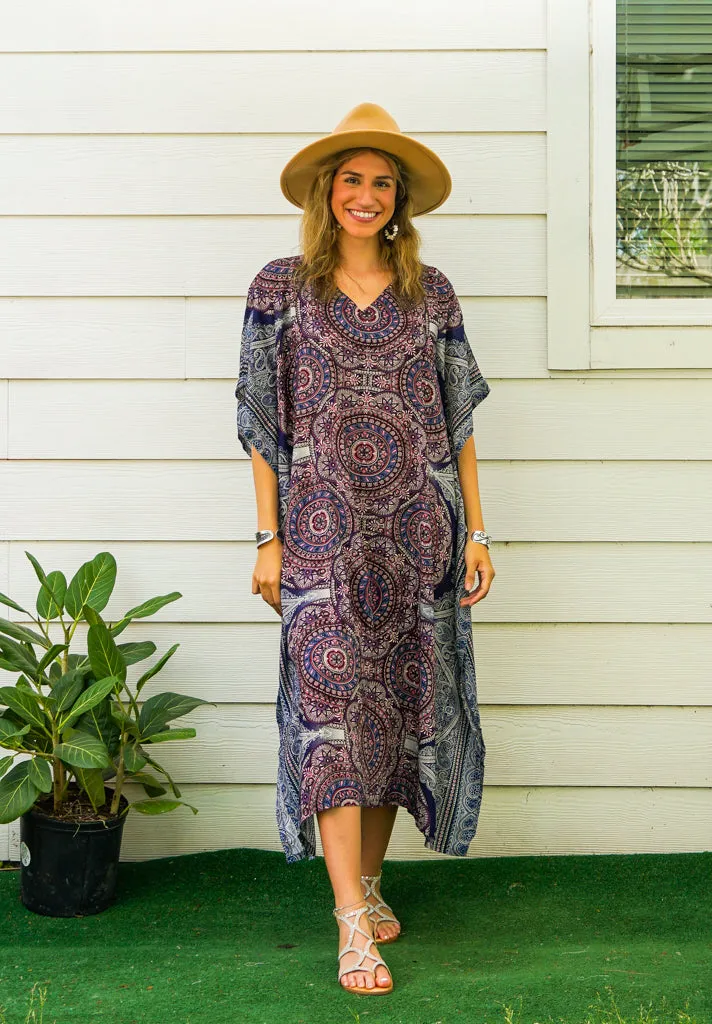 Blue Mandala Kaftan