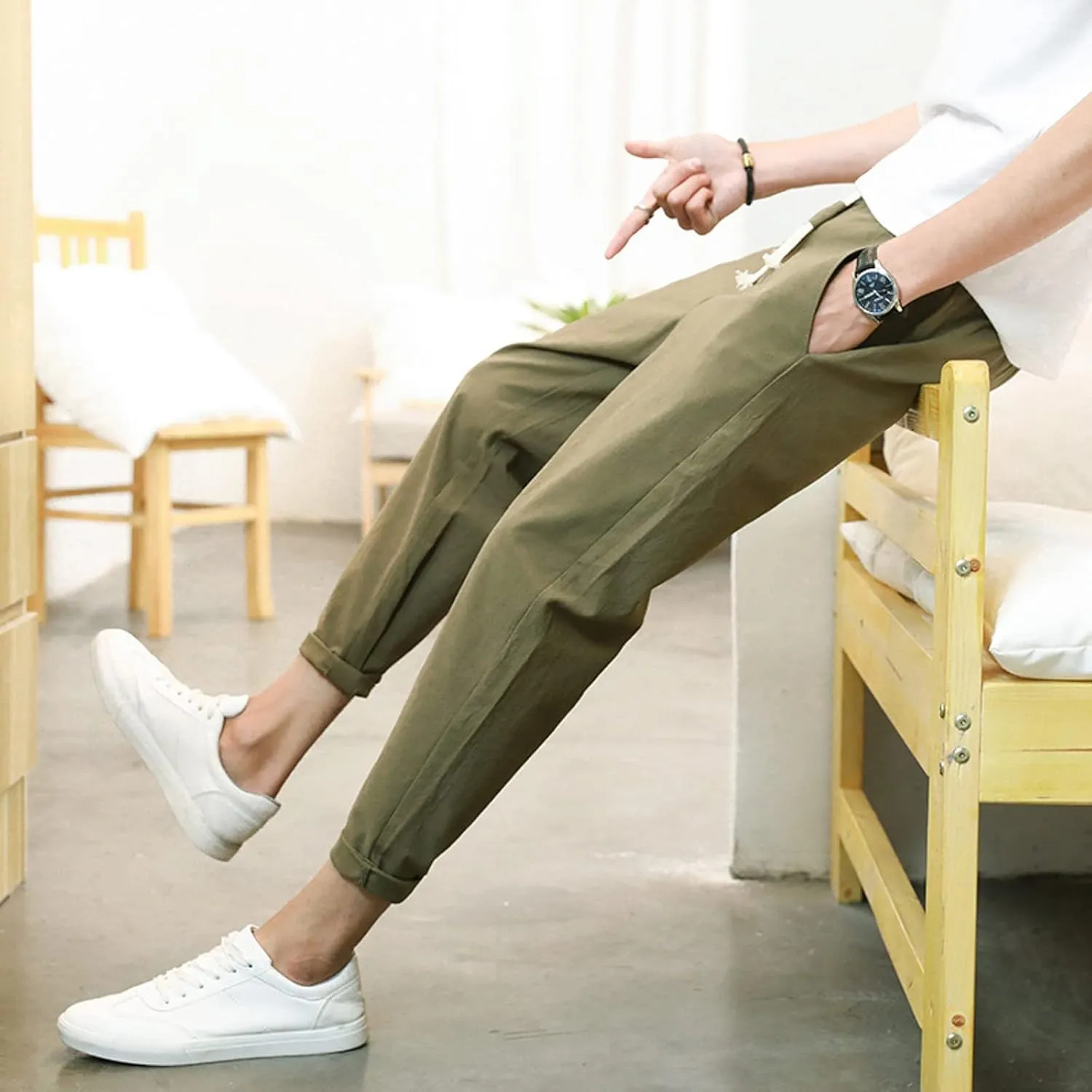 Cargo Pants for Men Big and Tall, Multi Pocket Sweatpants Lounge Loose Workout Jogger Cargo Pants Mens Sports Pants