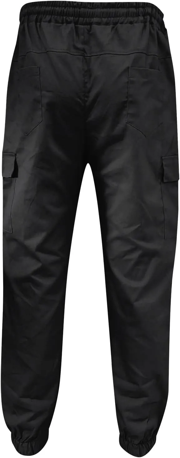 Cargo Pants for Men Work Work Pants Wild Drawstring Sports Jogger with Pockets Long Pants Men's Slim Fit Gym Running