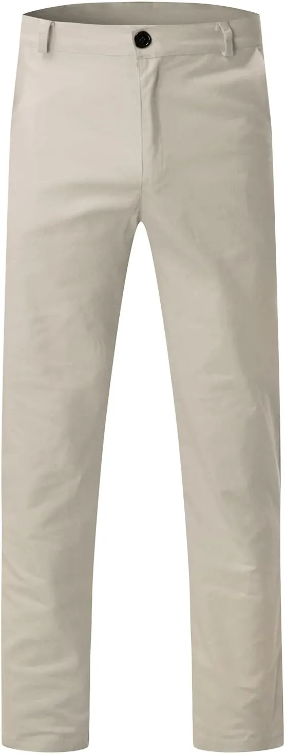Cargo Sweatpants for Men Khaki Baggy Pants with Zipper Pockets Man's Lightweight Hiking Ripstop Cargo Pants Regular