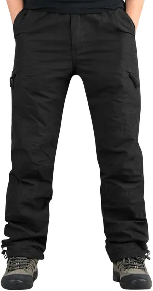 Cargo Trousers for Men with Pockets Mens Cargo Pants Casual Drawstring Athletic Jogger Sports Outdoor Trousers Mens