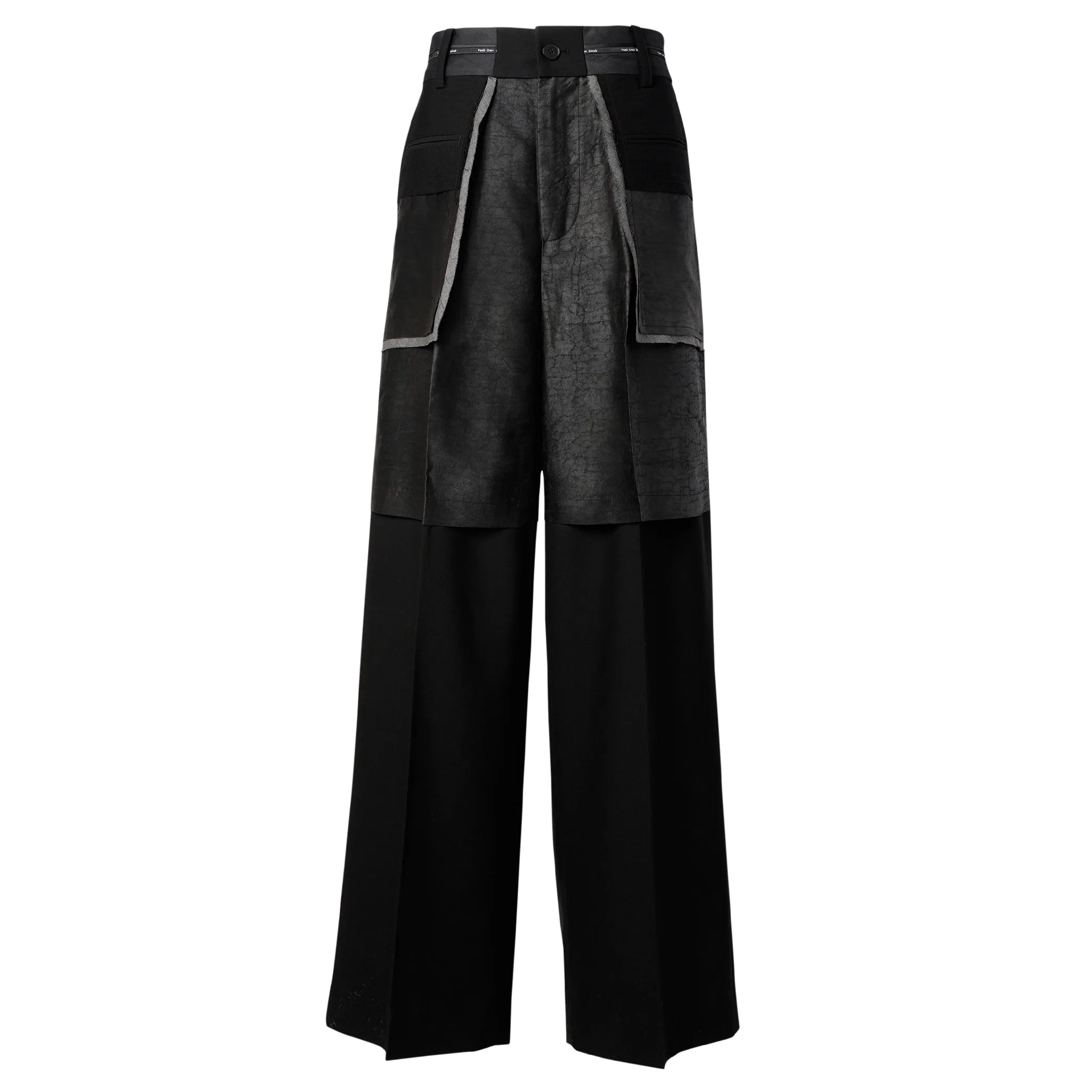 DECONSTRUCTED PATCHWORK TROUSERS / BLACK
