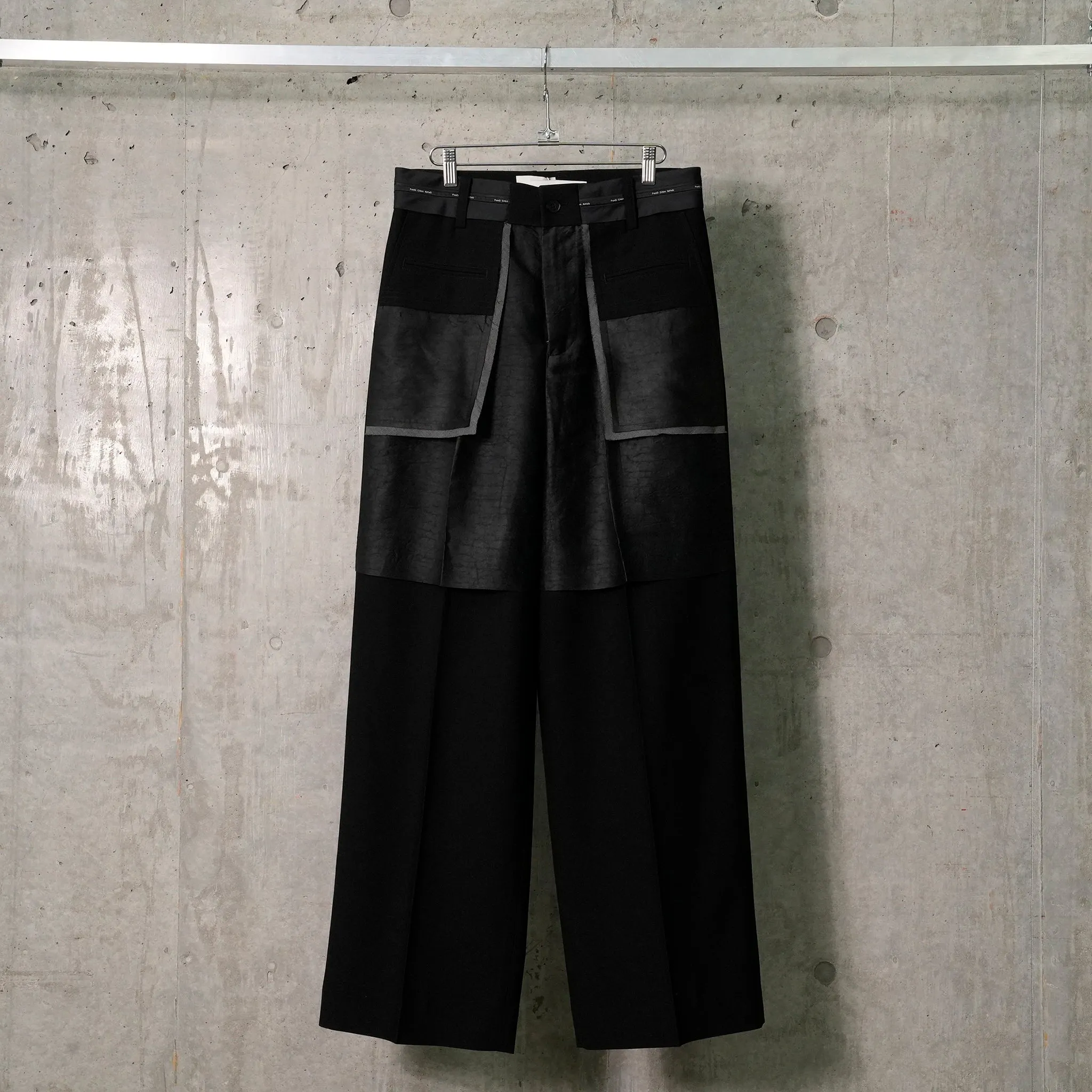 DECONSTRUCTED PATCHWORK TROUSERS / BLACK