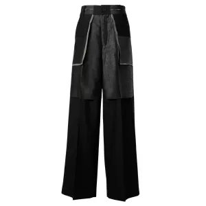 DECONSTRUCTED PATCHWORK TROUSERS / BLACK