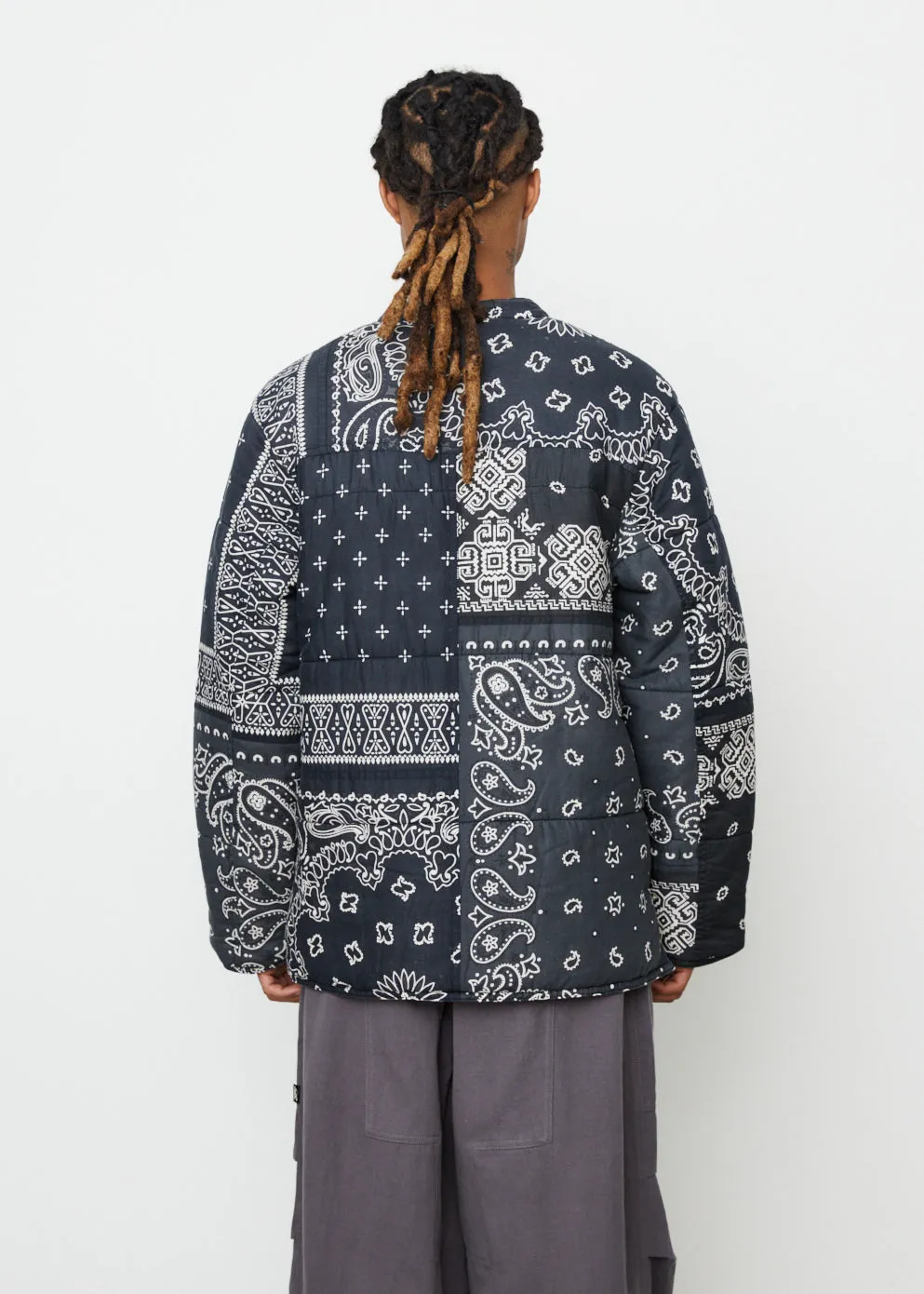 Gauze Bandana Patchwork Quilted Blouson