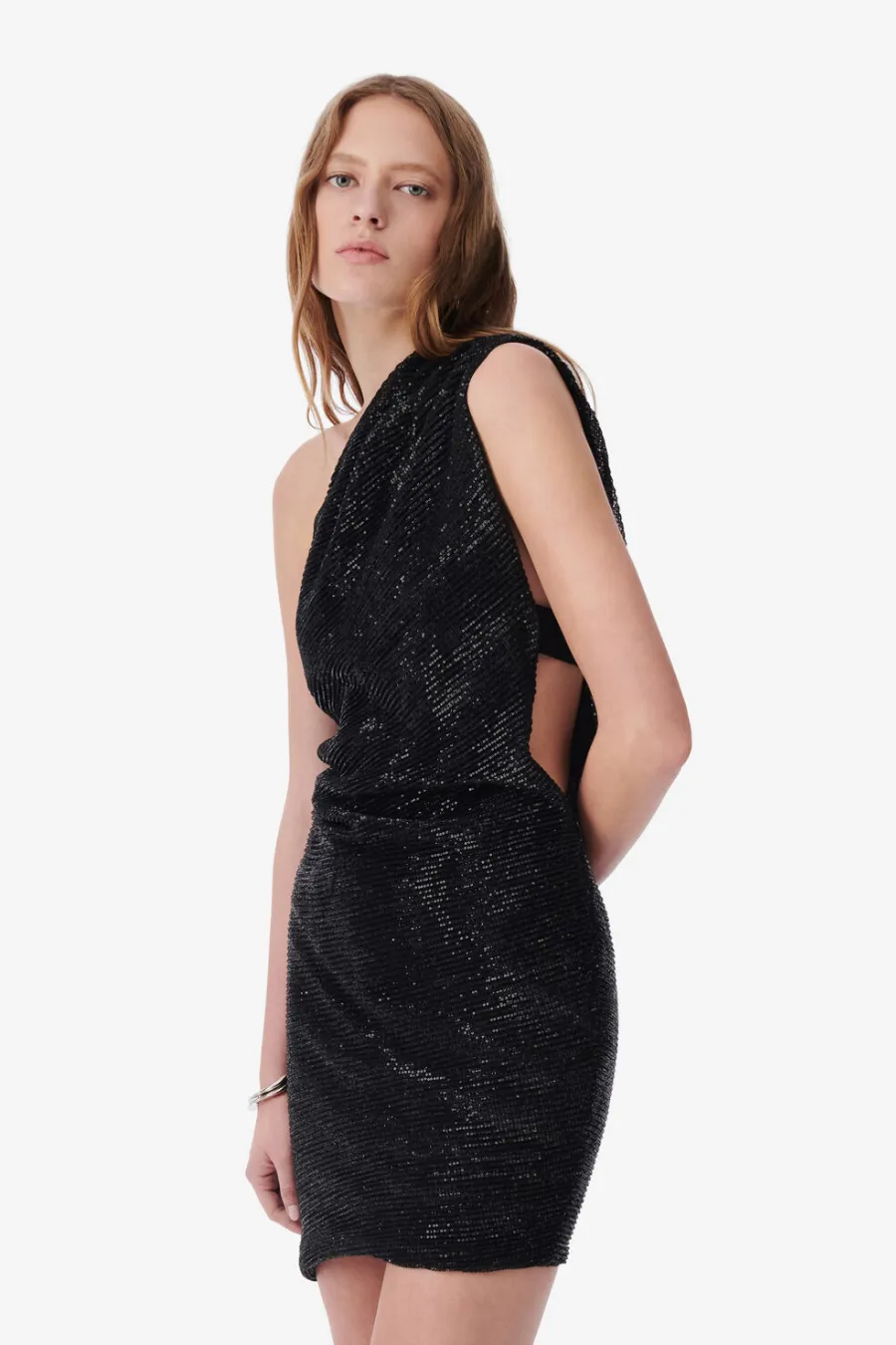 Haidi Sequined Dress Black