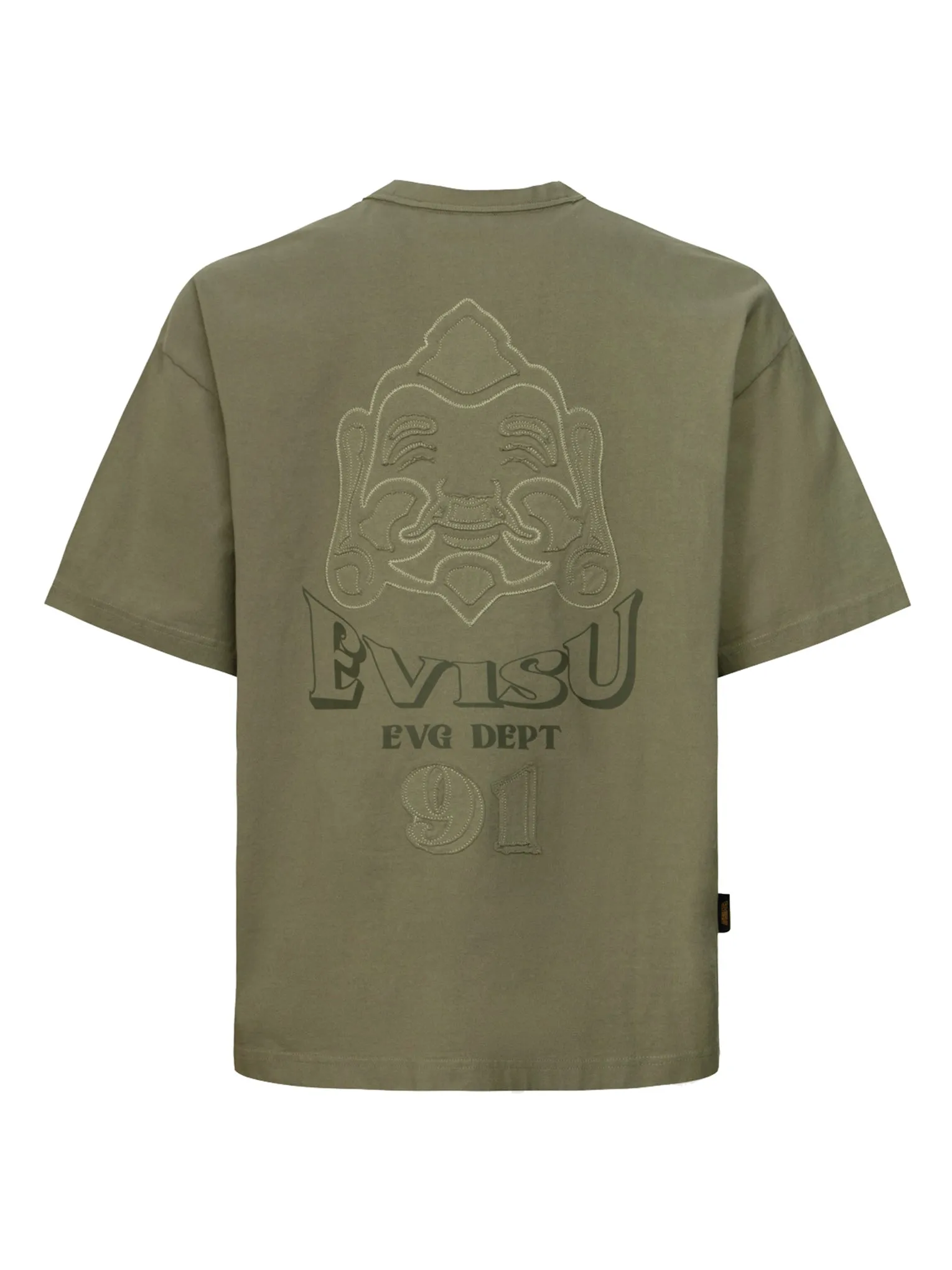 Hand Stitching Godhead Embroidery Loose Fit T-Shirt