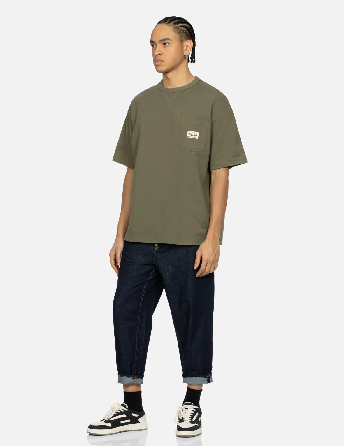 Hand Stitching Godhead Embroidery Loose Fit T-Shirt