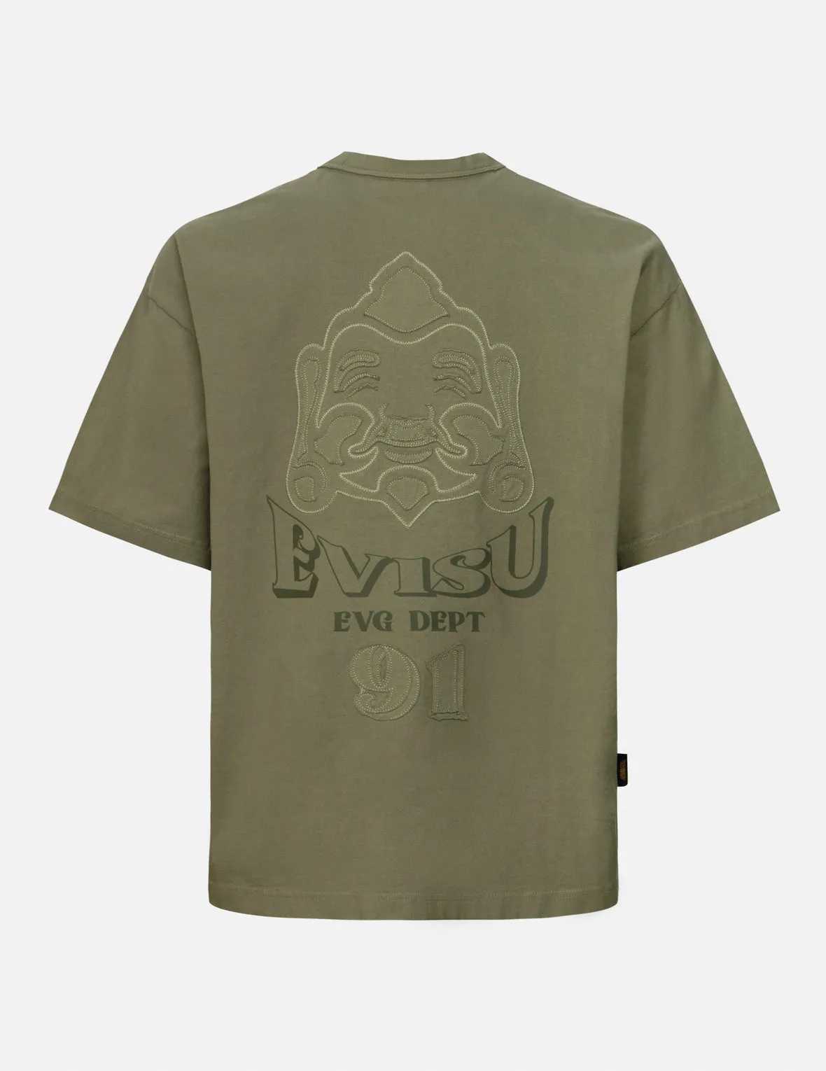 Hand Stitching Godhead Embroidery Loose Fit T-Shirt