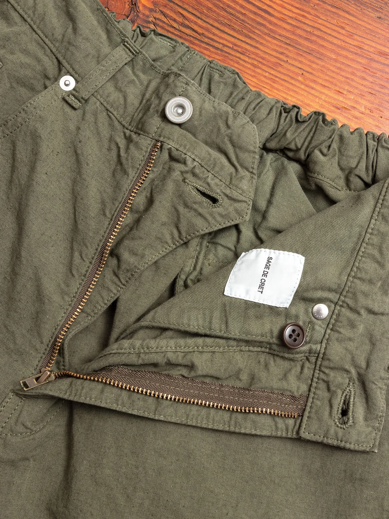 Hemp Tapered Pants in Khaki