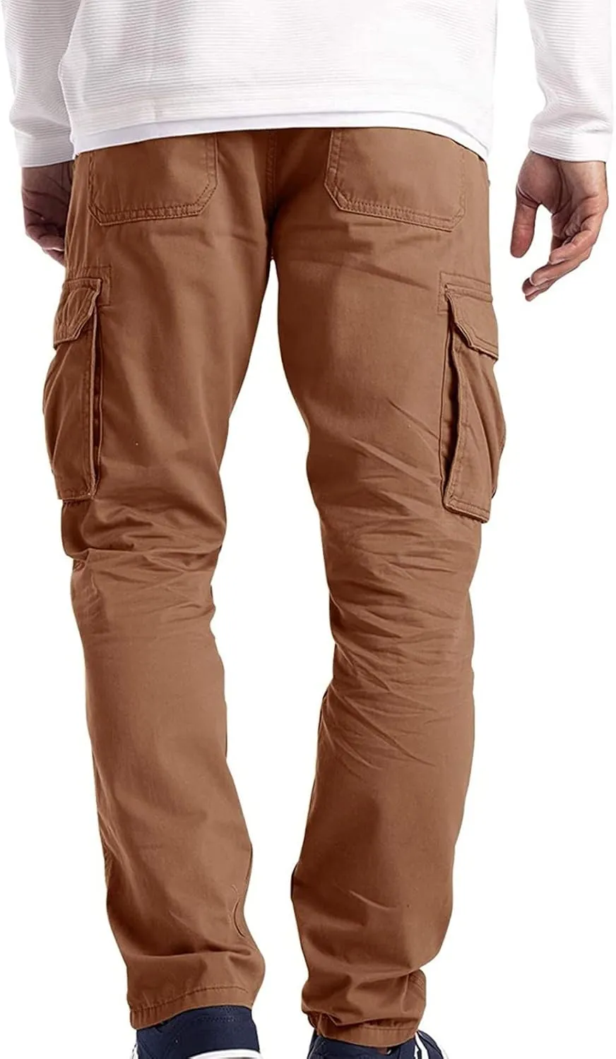 Men's Cargo Sweatpants Fashion Men's Sport Color Bandage Casual Loose Sweatpants Drawstring Pant Mens Sweatpants Mens