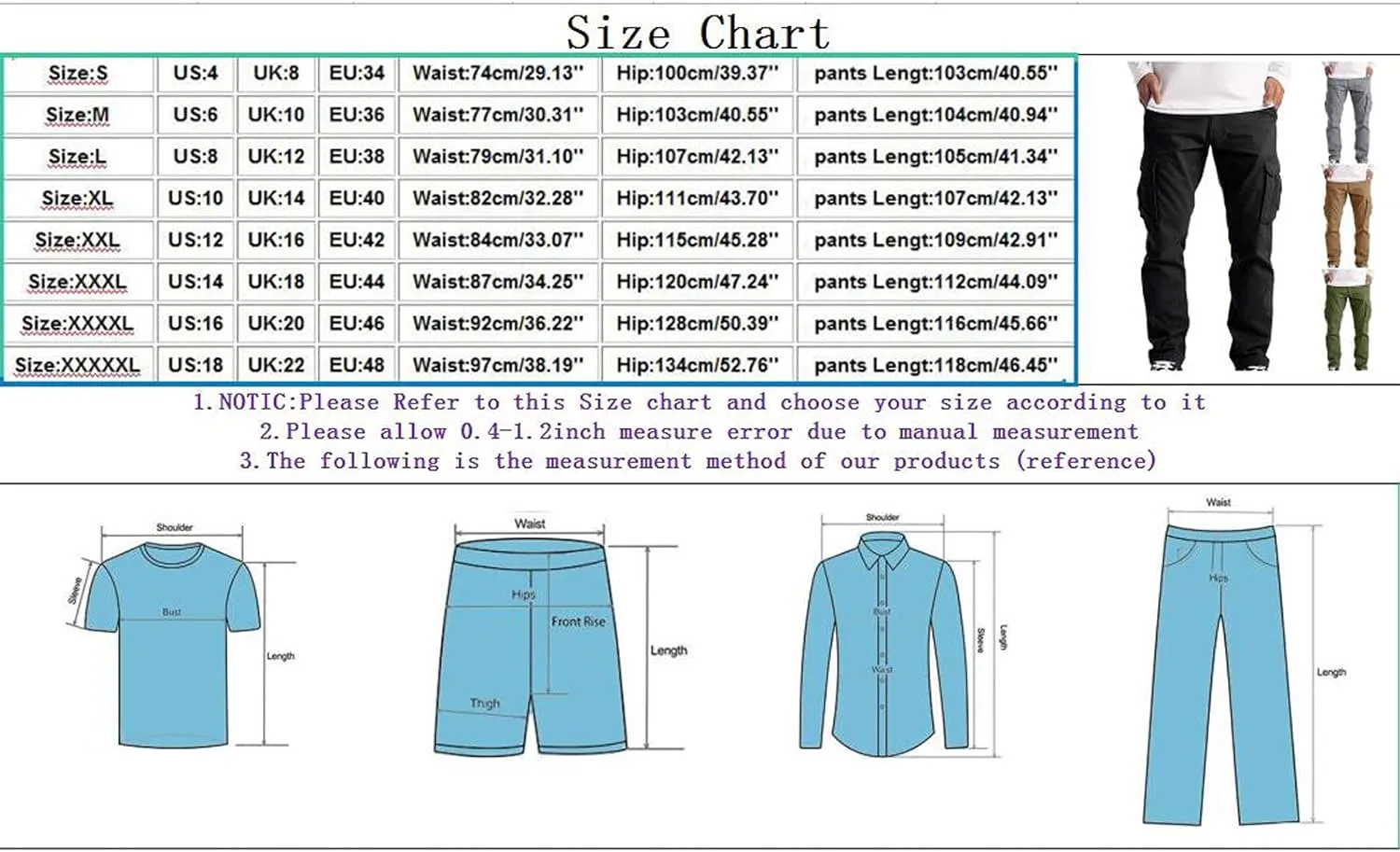 Men's Cargo Sweatpants Fashion Men's Sport Color Bandage Casual Loose Sweatpants Drawstring Pant Mens Sweatpants Mens