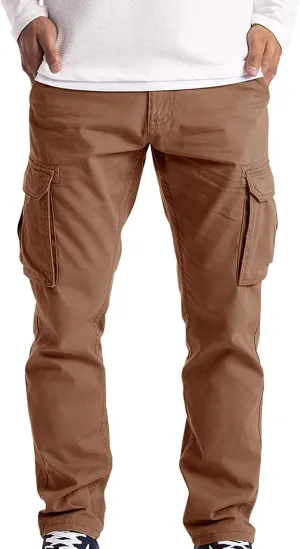 Men's Cargo Sweatpants Fashion Men's Sport Color Bandage Casual Loose Sweatpants Drawstring Pant Mens Sweatpants Mens