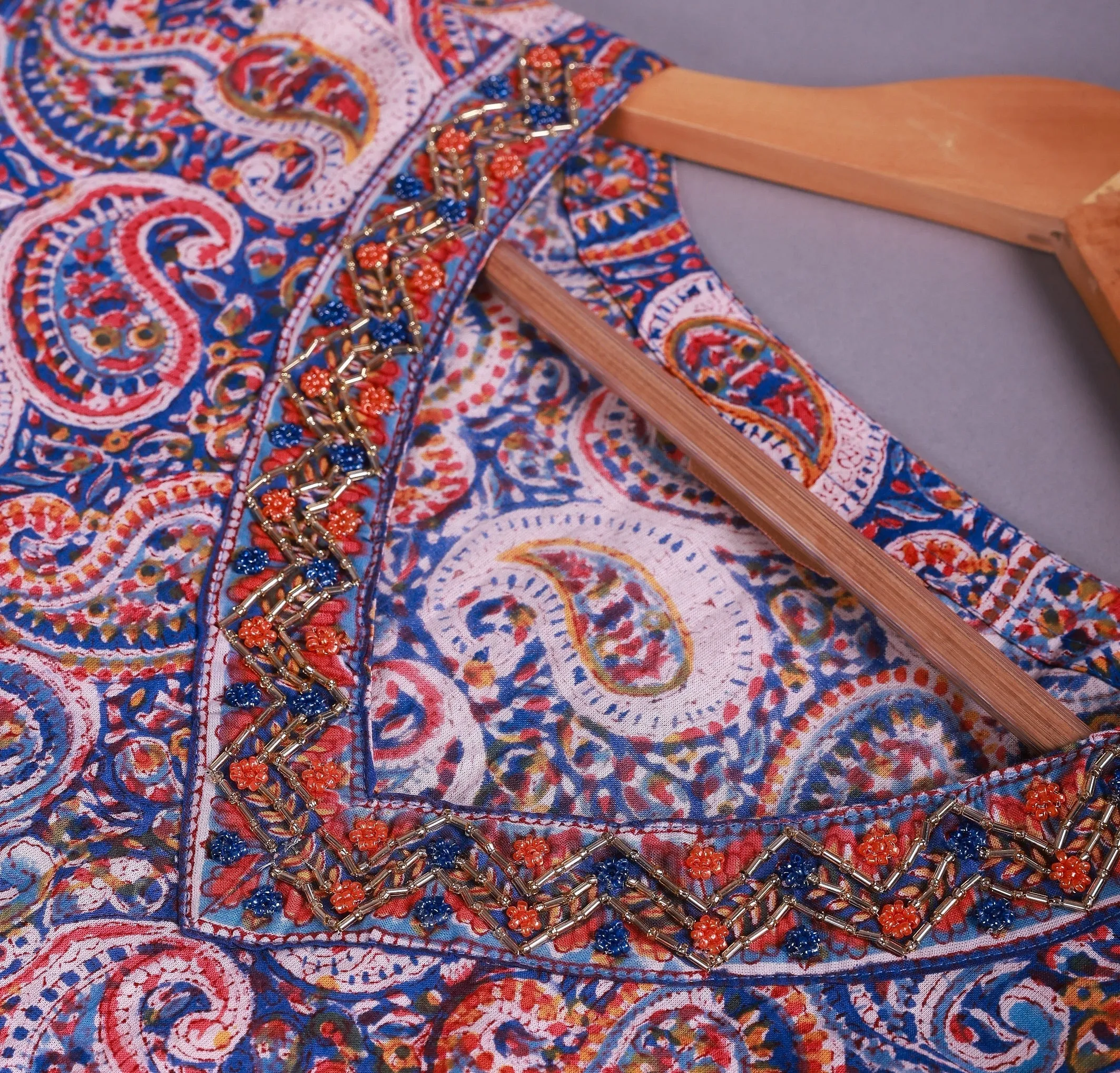 Paisley Handblock Kurta Pant Set