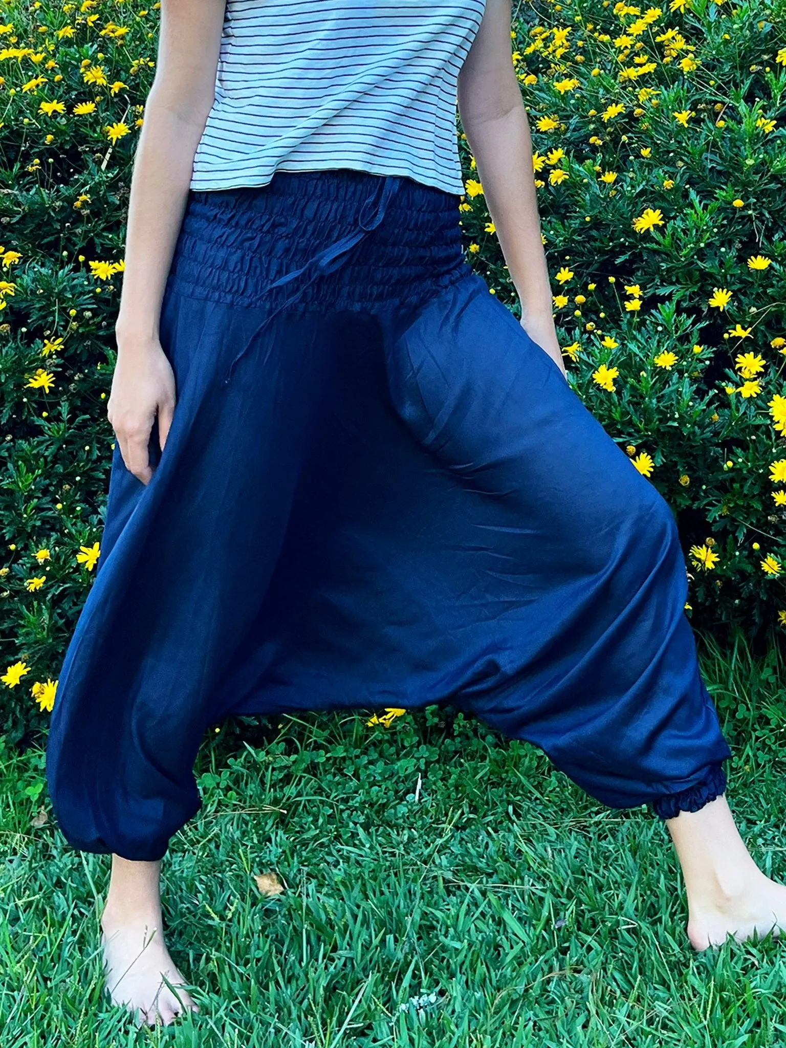 Pantalón Boho Vana Azul Oscuro