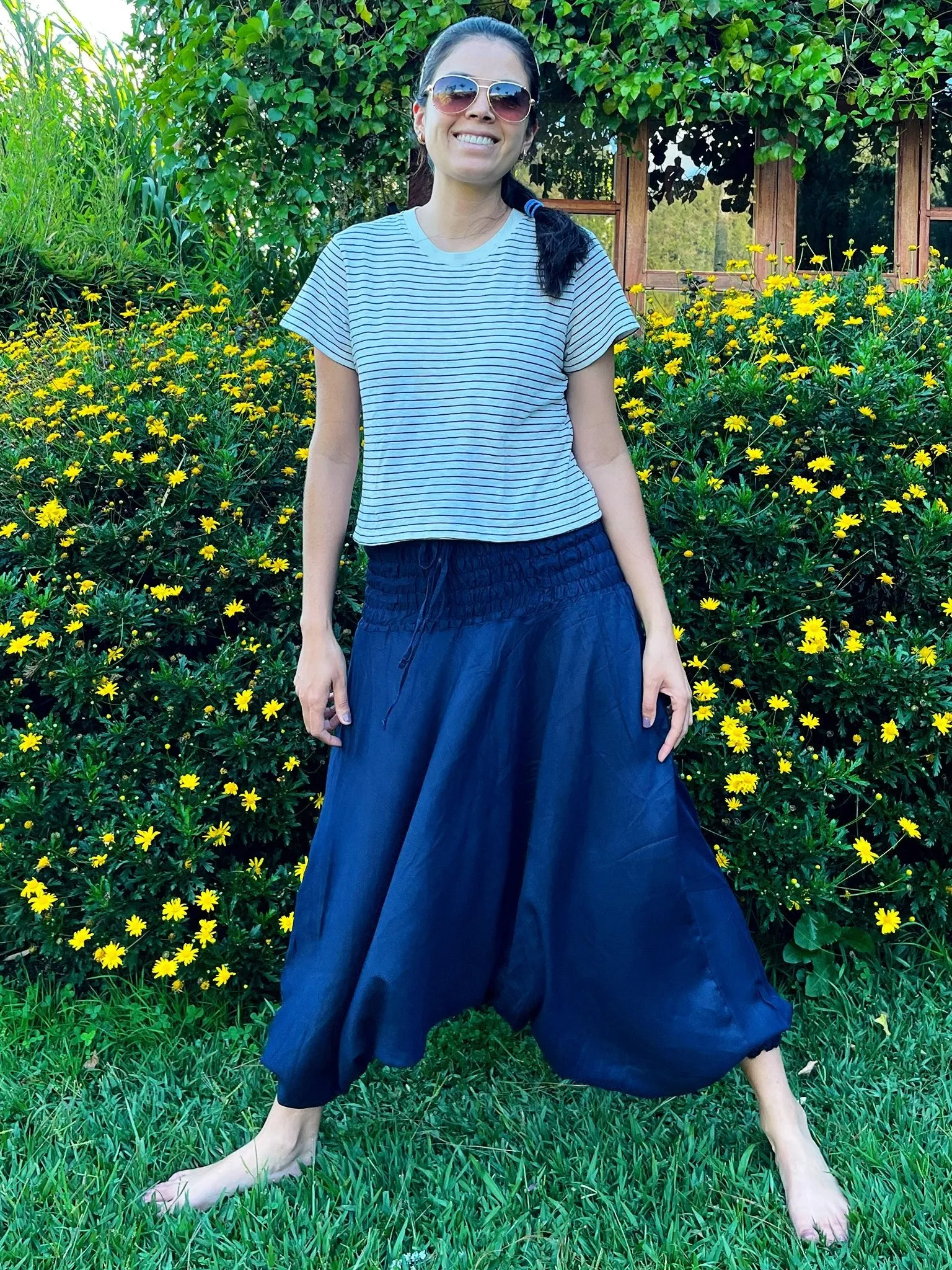 Pantalón Boho Vana Azul Oscuro