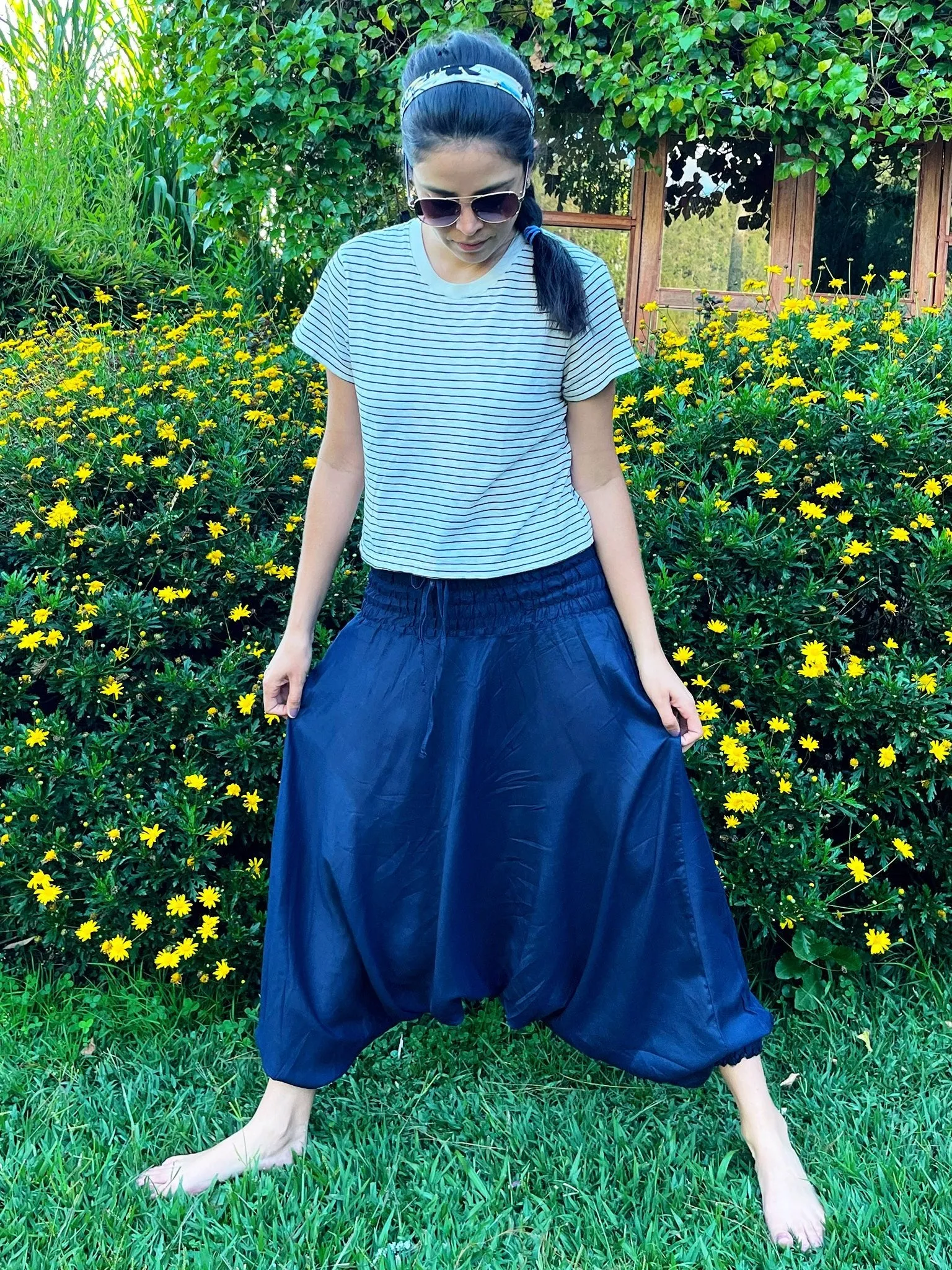 Pantalón Boho Vana Azul Oscuro