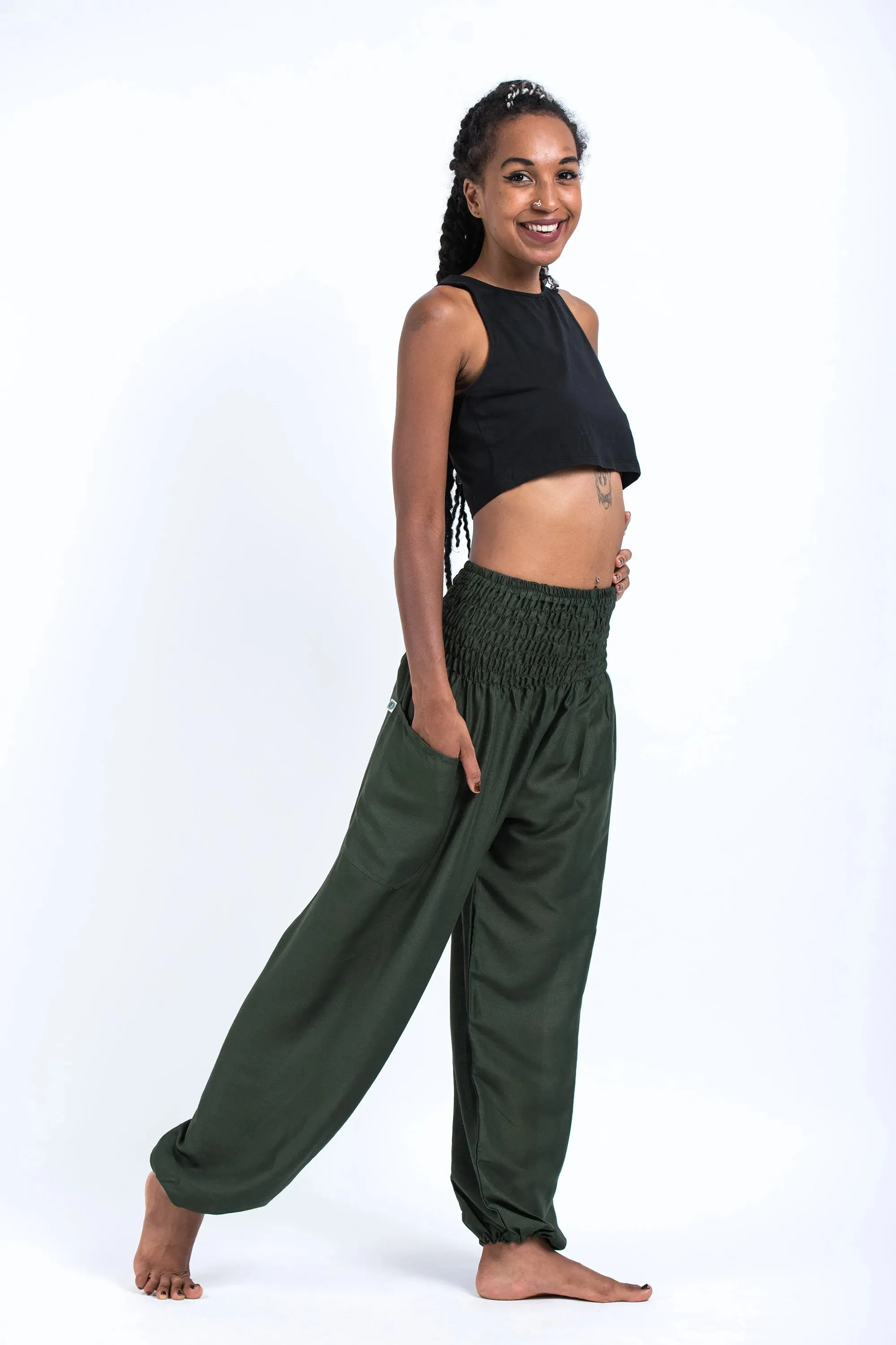 Solid Color Women's Harem Pants, Thailand