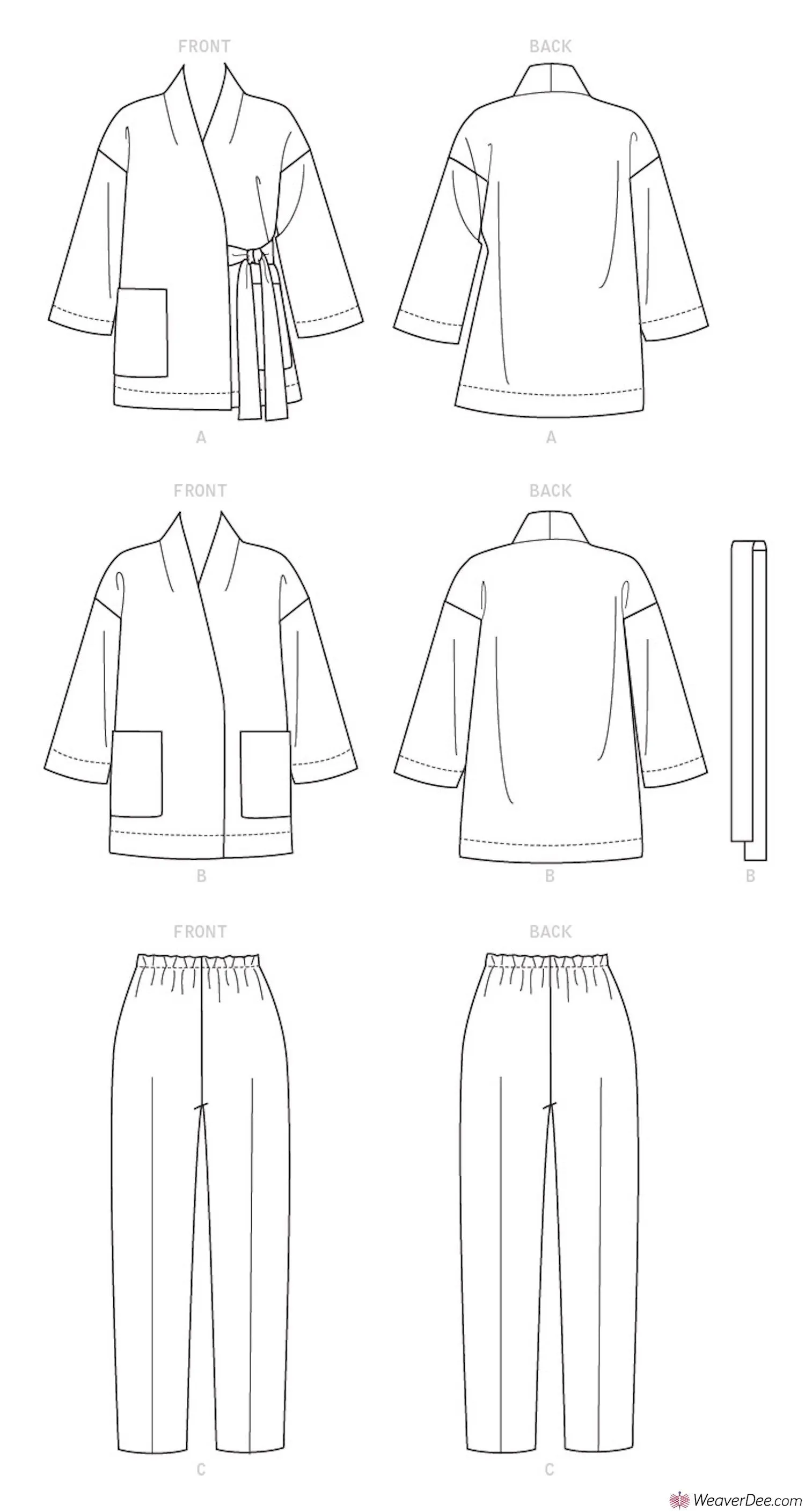 Vogue Pattern V9334 Misses' Jacket, Belt & Pants