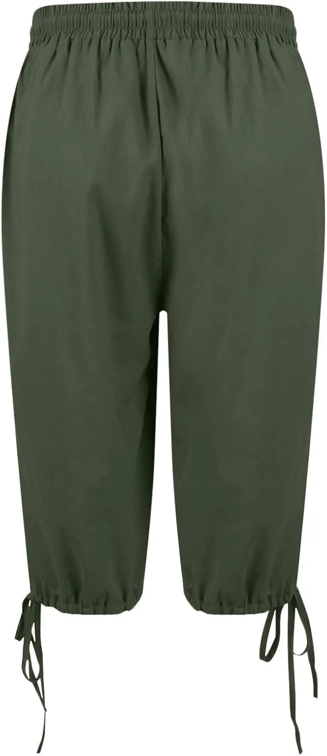 Yoga Pants Women Drawstring Cargo Summer Capri Pants for Women Stretch Loose Linen Cotton Womens Capris Petite