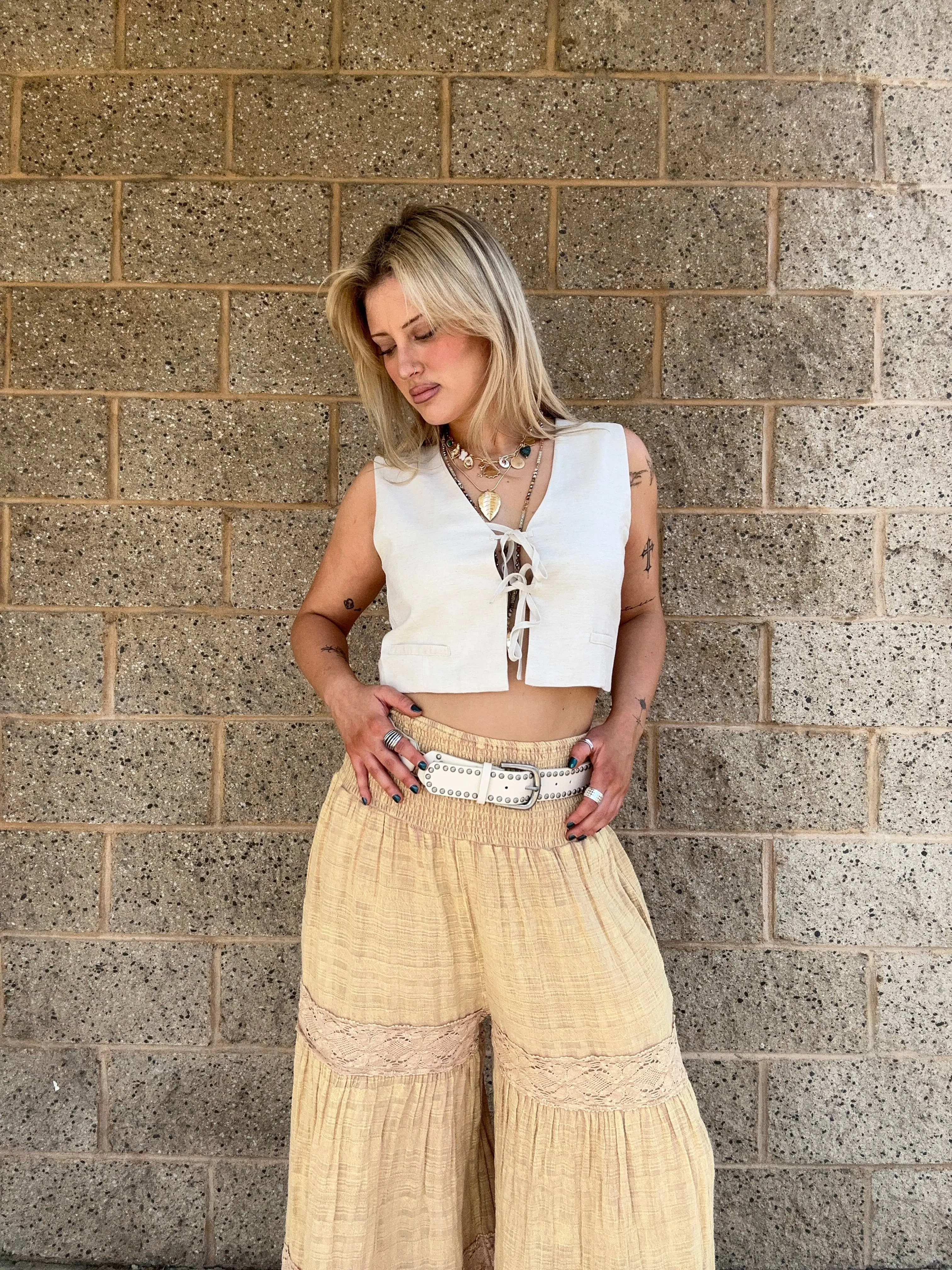 Zully crinkled boho pants