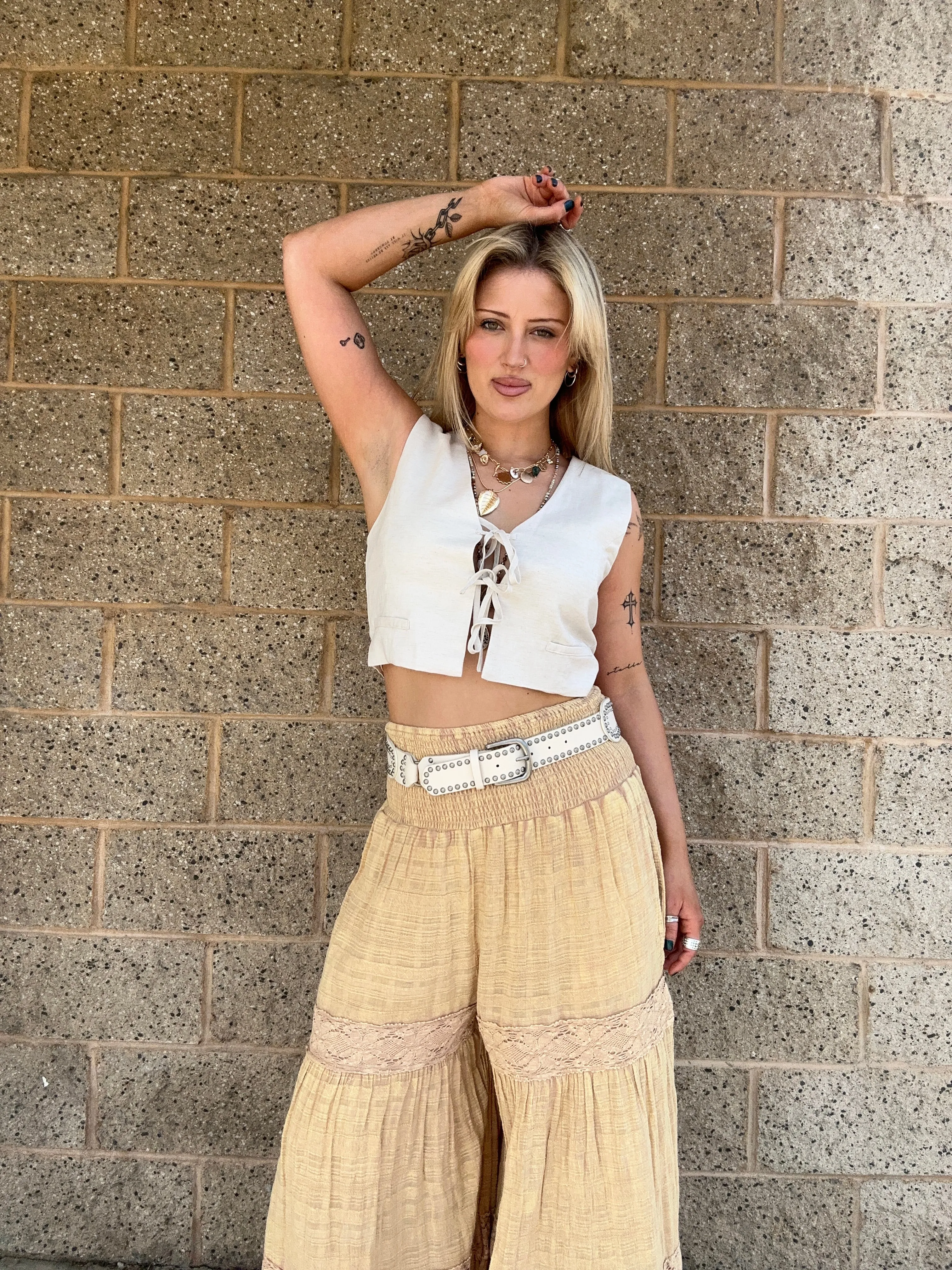 Zully crinkled boho pants
